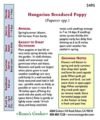 Hungarian Breadseed Poppy Seeds