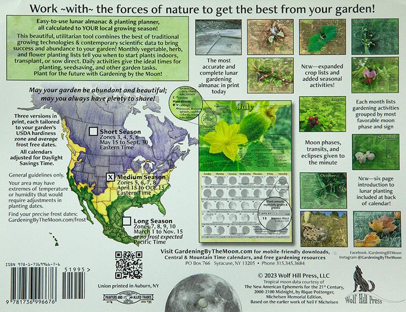 2025 Gardening By The Moon Calendar-Medium Growing Season