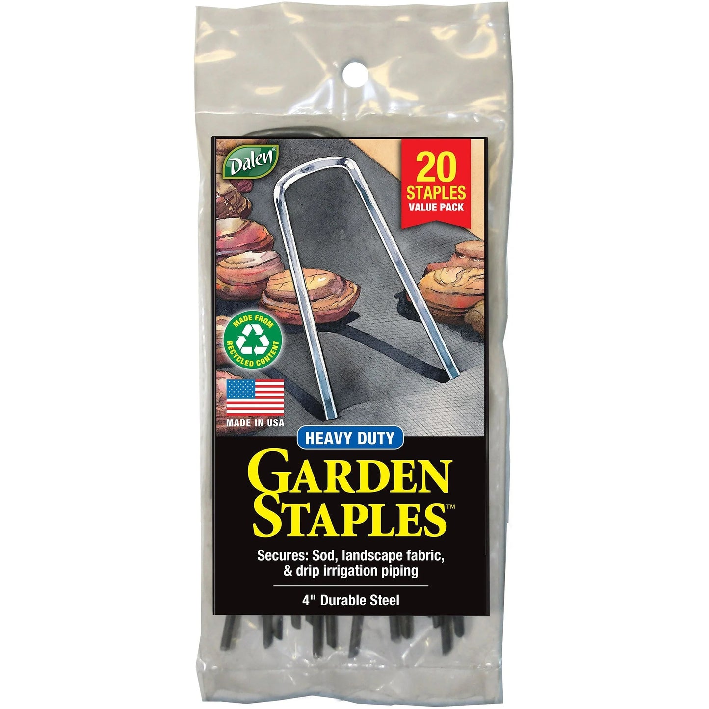 Gardeneer by Dalen 4in Garden Staples (20pk)