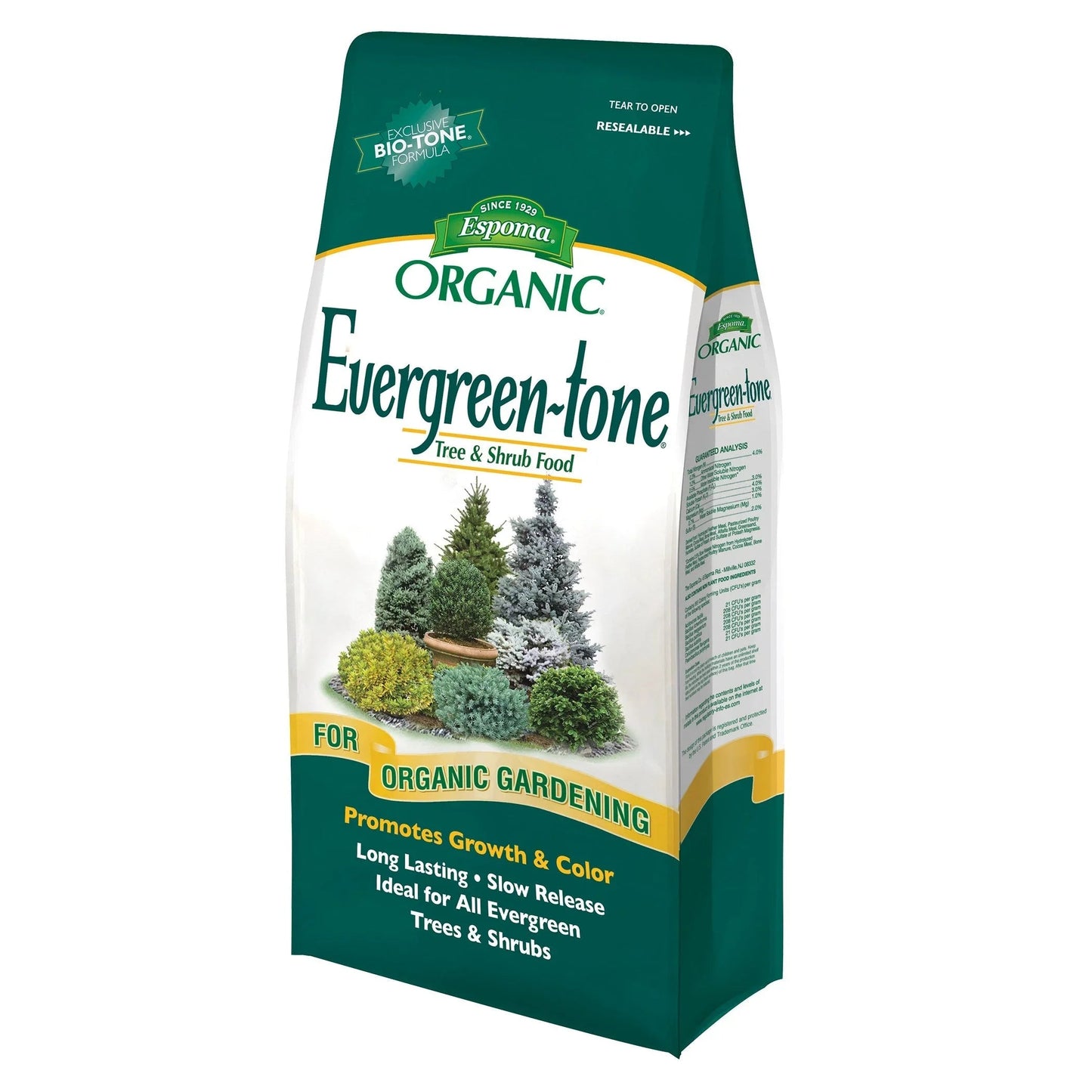 Espoma Organic Evergreen-tone 4-3-4 8lbs