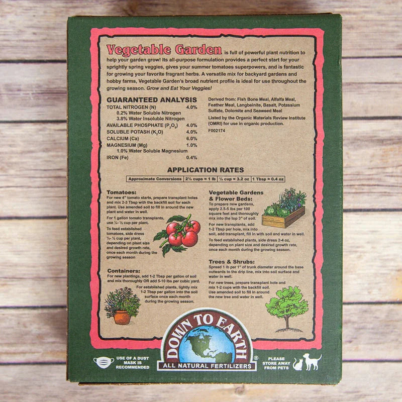 Vegetable Garden Fertilizer 4-4-4 (5 lb box)