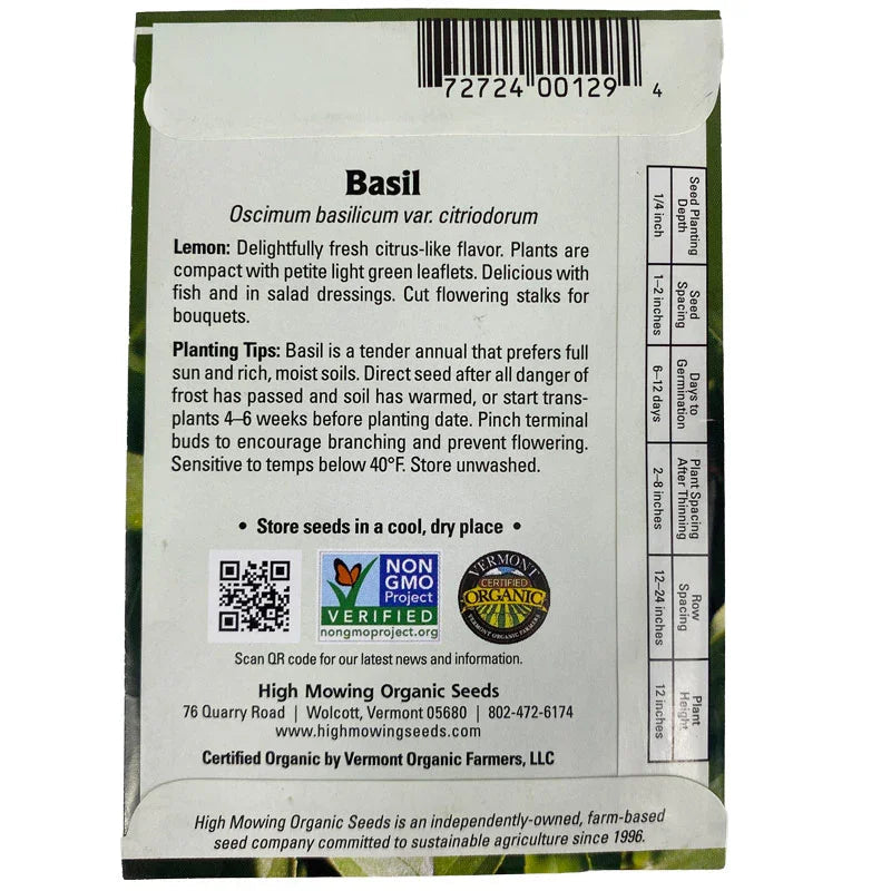 Prospera DMR F1 Basil Seeds (Organic)