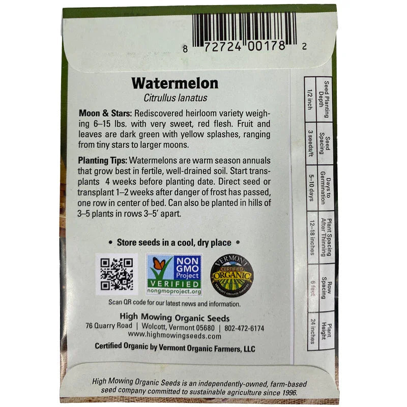 Moon & Stars Watermelon Seeds (Organic)