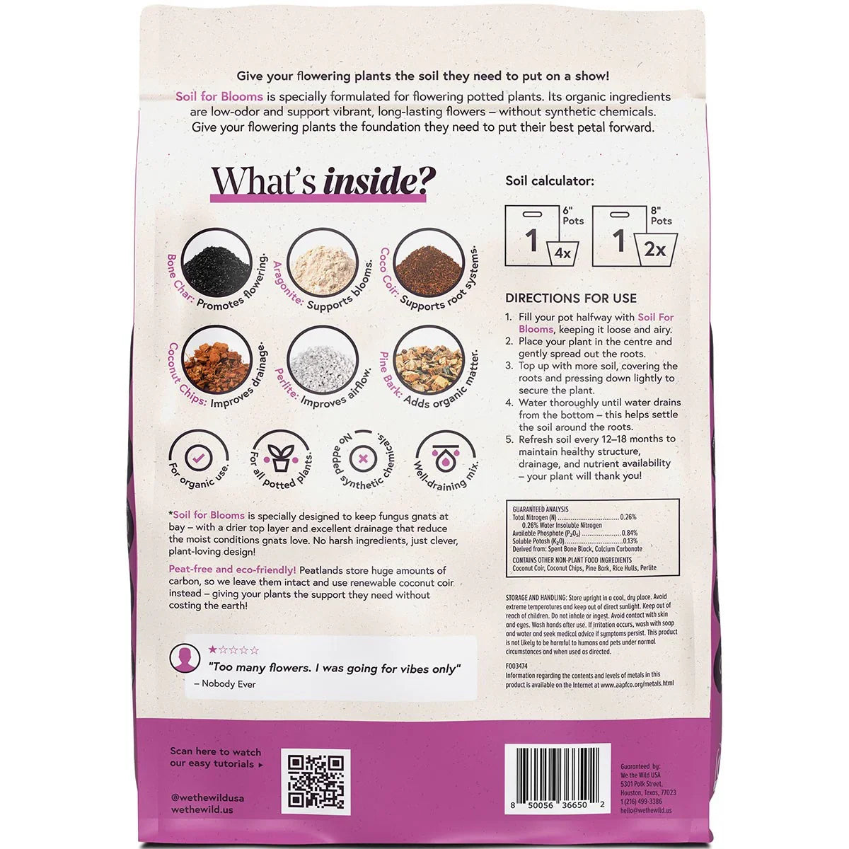 We The Wild - Soil That Blooms Potting Soil 6qt