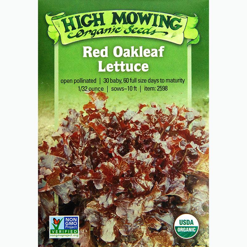 Red Oakleaf Lettuce Seeds (Organic)