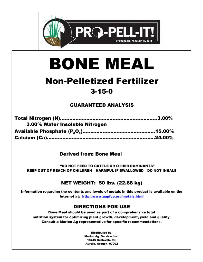 Organic Bone Meal Cooked 3-15-0 (50 lb)