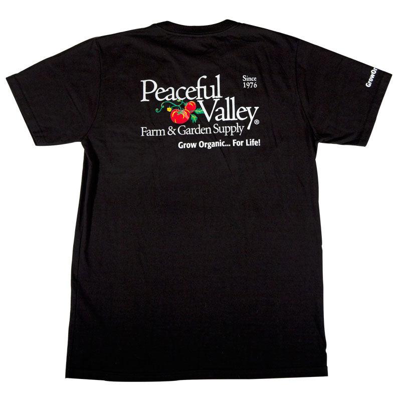 Peaceful Valley's Organic Black T-Shirt (Medium)