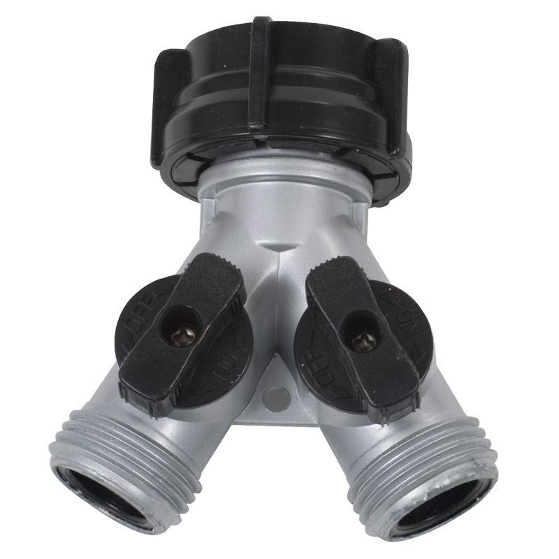 Gilmour Metal Y Connector with Shut Off