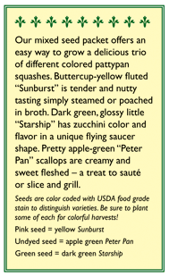 Scallop Trio Summer Squash Seed Mix