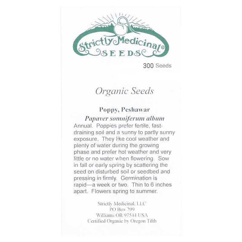Peshawar Poppy Seeds (Organic)
