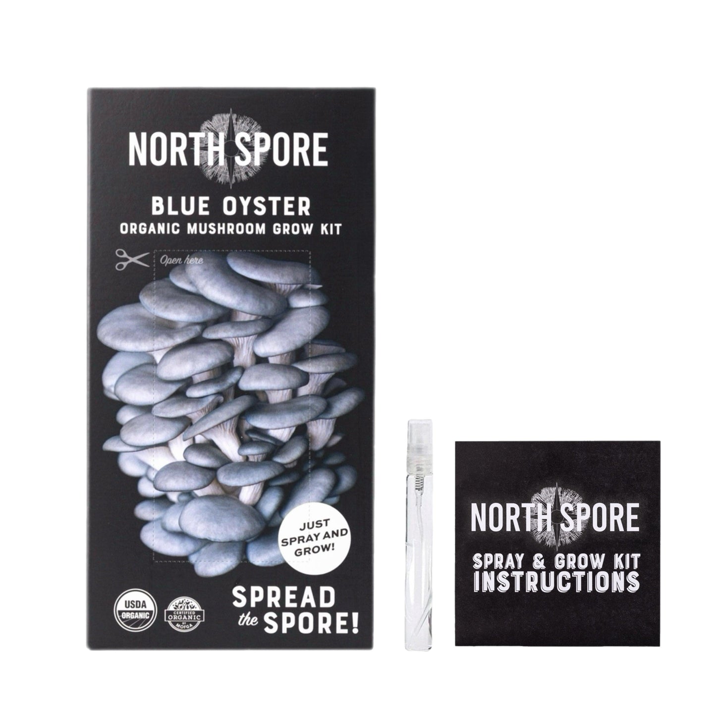 Organic Blue Oyster 'Spray & Grow' Mushroom Growing Kit