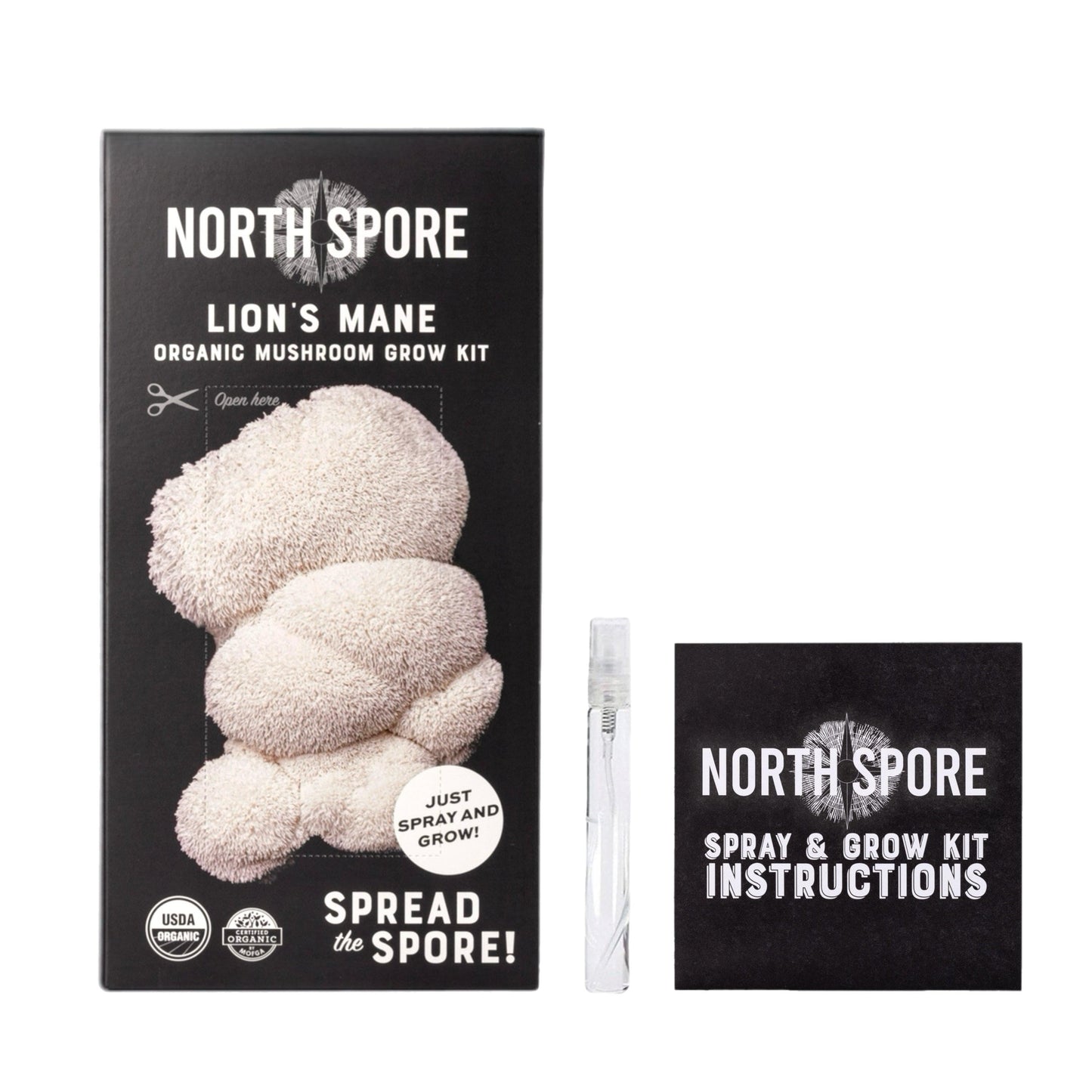 Organic Lion's Mane 'Spray & Grow' Mushroom Growing Kit
