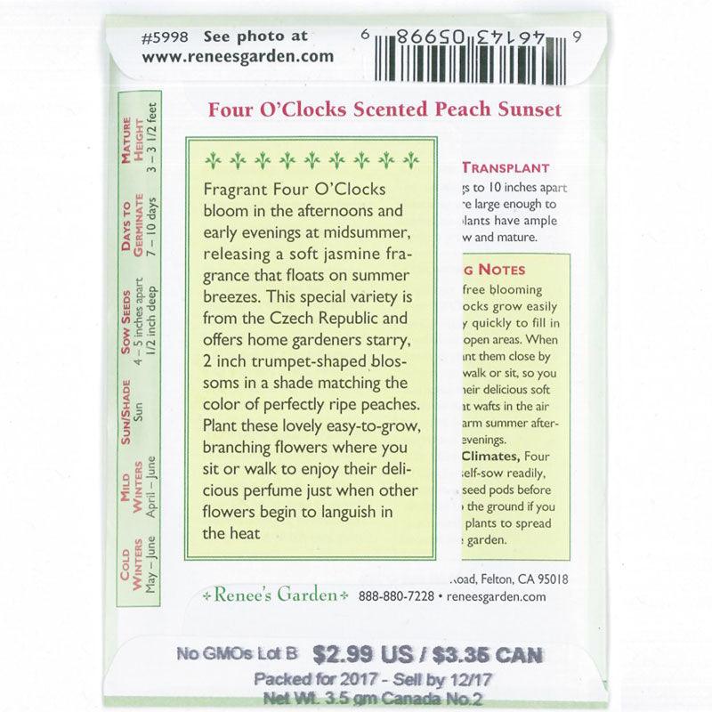Peach Sunset Scented Four O'Clock Flower Seeds