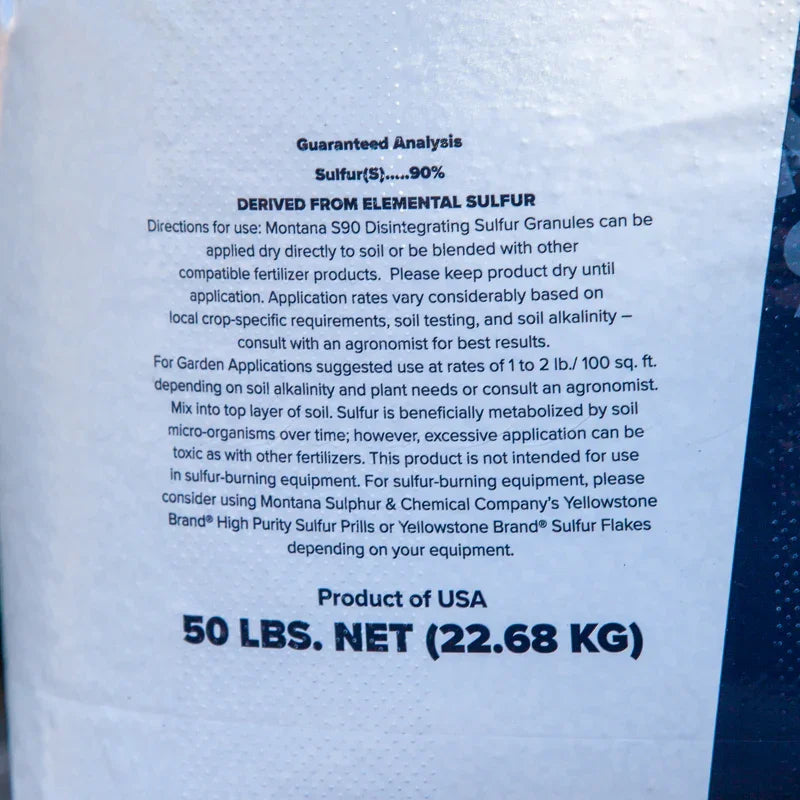 Organic Sulfur 90% (Granular) 50 lbs