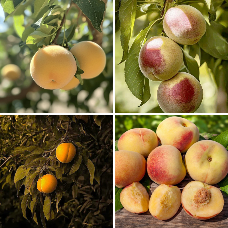 Peach Leaf Curl Resistant Peaches, 3 on 1 Multi Grafted Fruit Tree