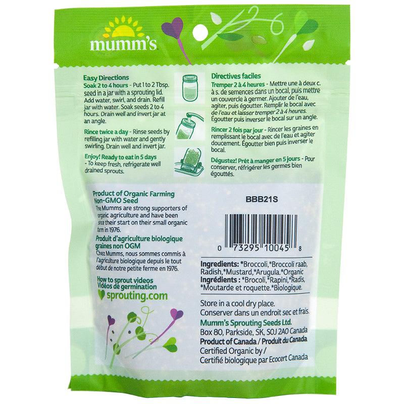 Organic Broccoli Brassica Sprouting Seed Blend