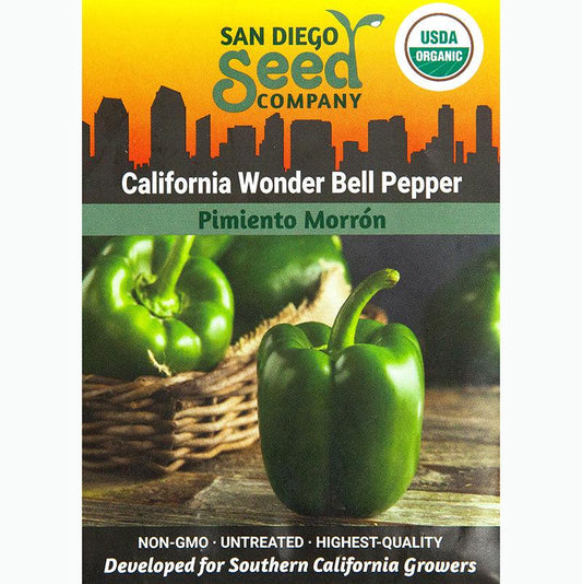 California Wonder Sweet Bell Pepper Seeds (Organic)