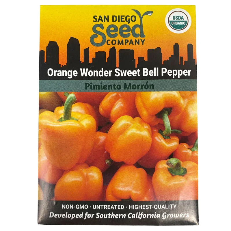 Orange Wonder Sweet Bell Pepper Seeds (Organic)