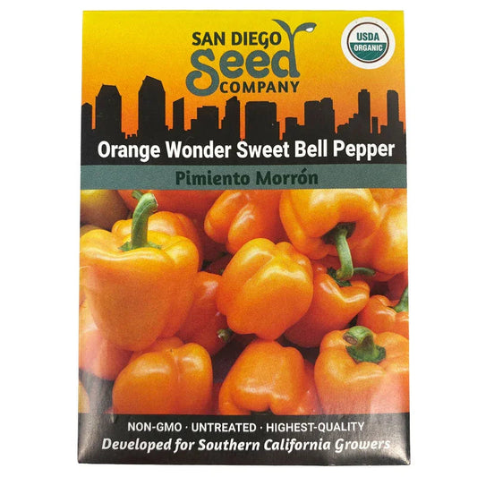Orange Wonder Sweet Bell Pepper Seeds (Organic)