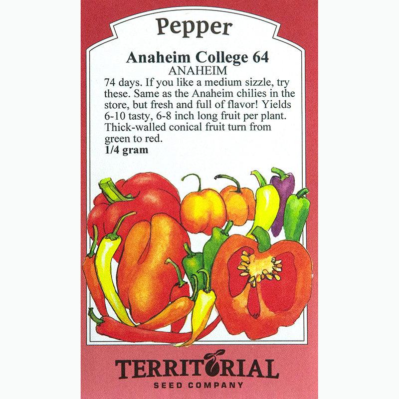 Anaheim College 64 Hot Pepper Seeds