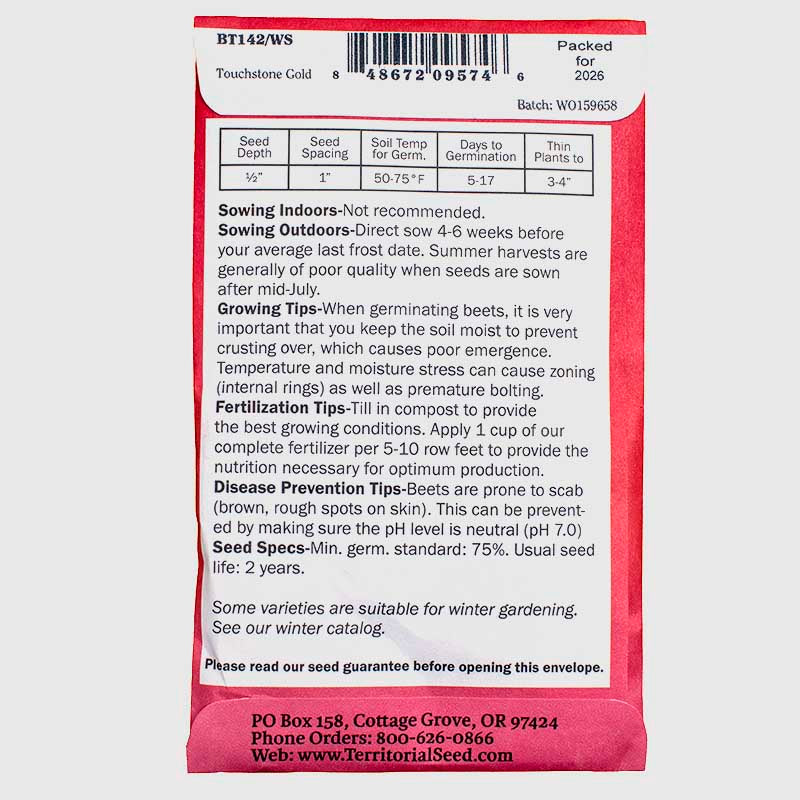 Touchstone Gold Beet Seeds
