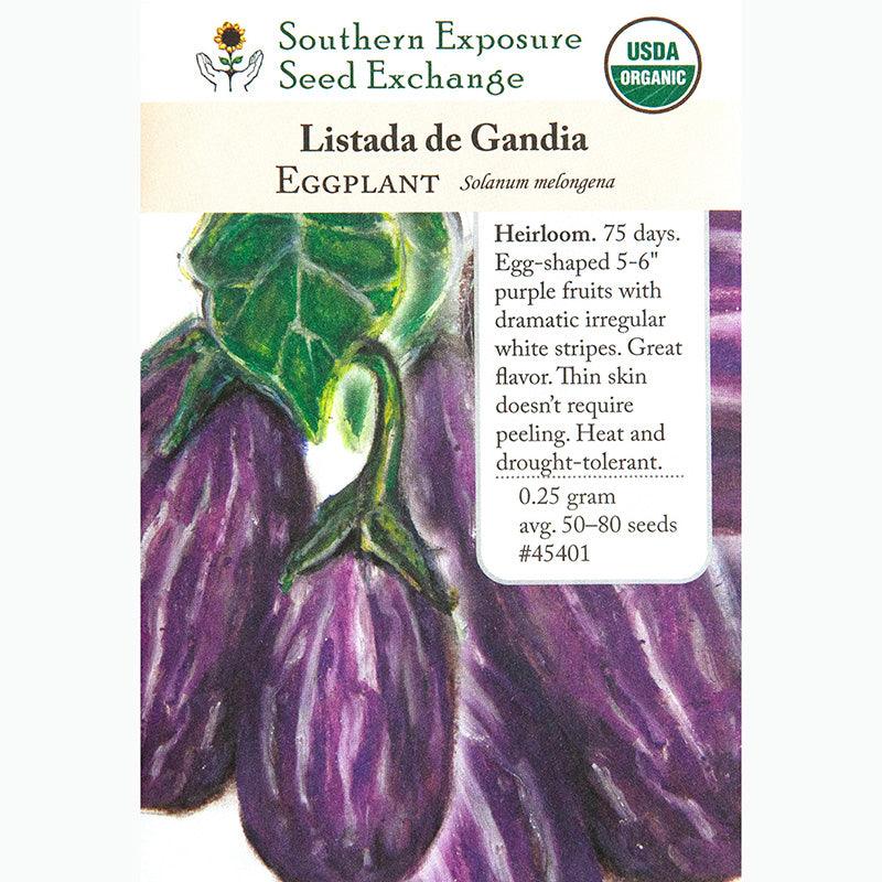Listada de Gandia Eggplant Seeds (Organic)
