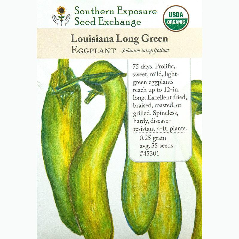 Louisiana Long Green Eggplant Seeds (Organic)