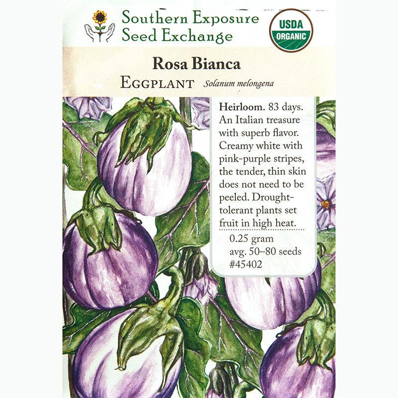 Rosa Bianca Eggplant Seeds (Organic)