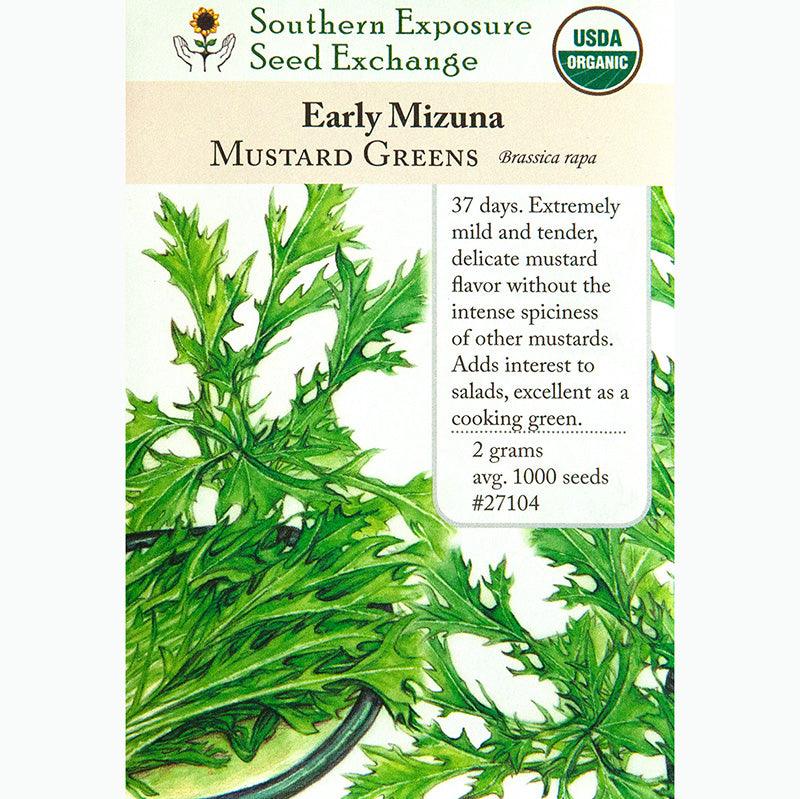 Early Mizuna Mustard Seeds (Organic)