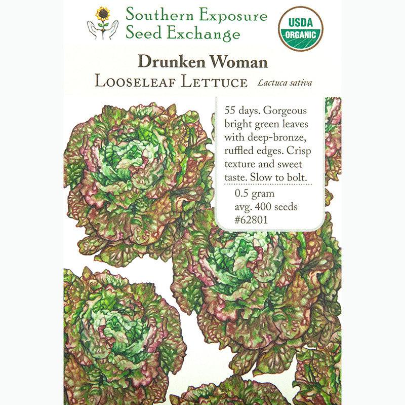 Drunken Woman Loose Leaf Lettuce Seeds (Organic)