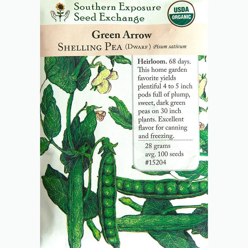 Shelling Green Arrow Pea Seeds (Organic)