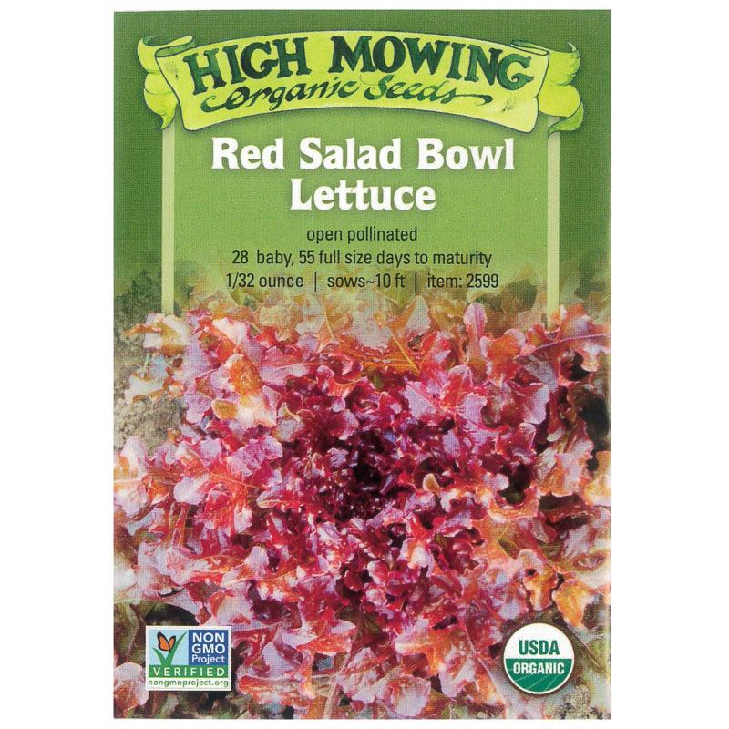 Red Salad Bowl Lettuce Seeds (Organic)