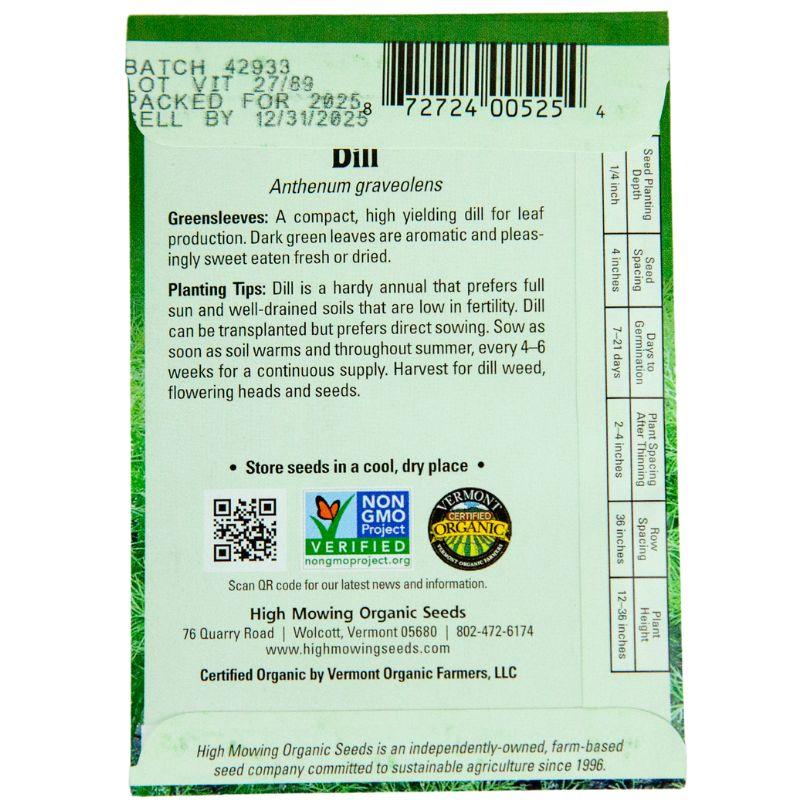 Greensleeves Dill Seeds (Organic)