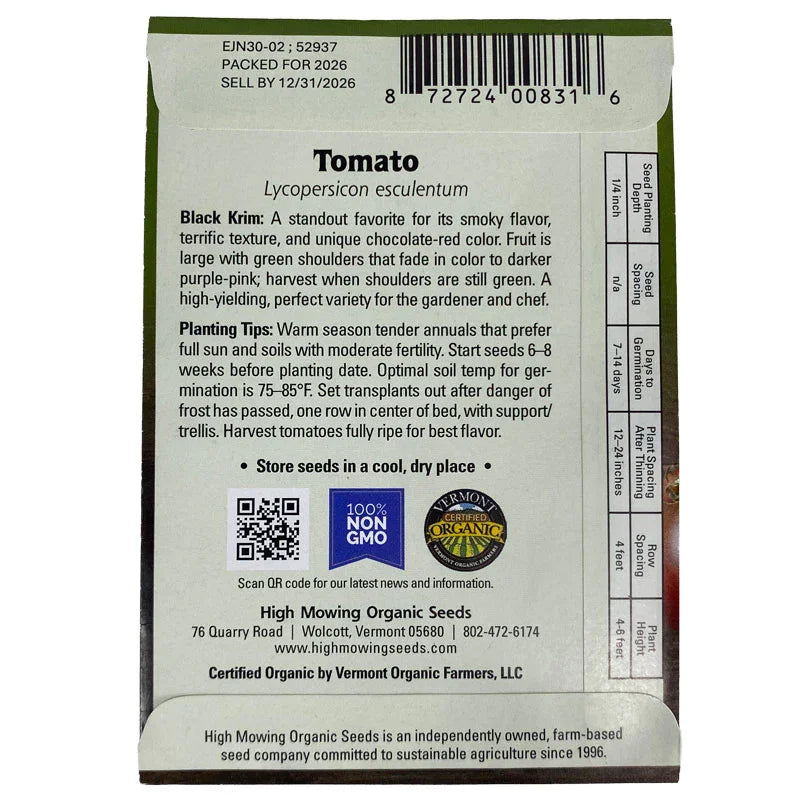 Black Krim Tomato Seeds (Organic)
