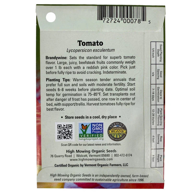 Brandywine Pink Tomato Seeds (Organic)