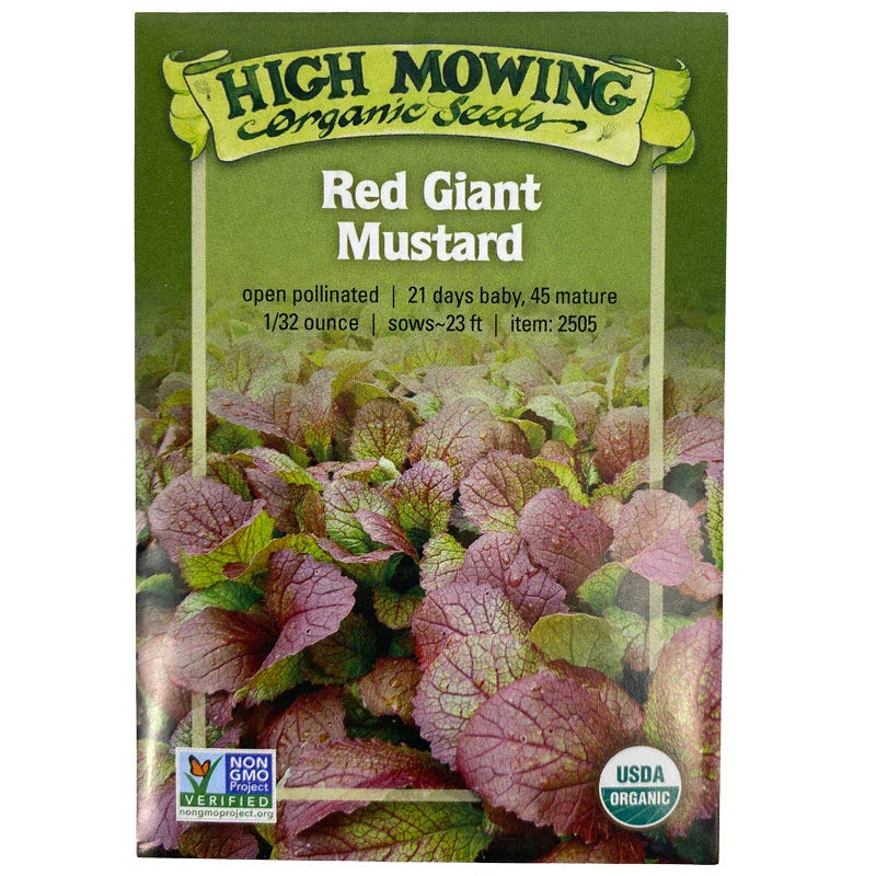 Giant Red Mustard Greens Seeds (Organic)