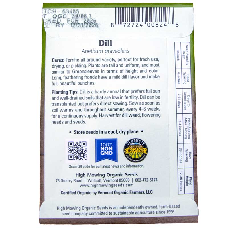Thalia Dill Seeds (Organic)
