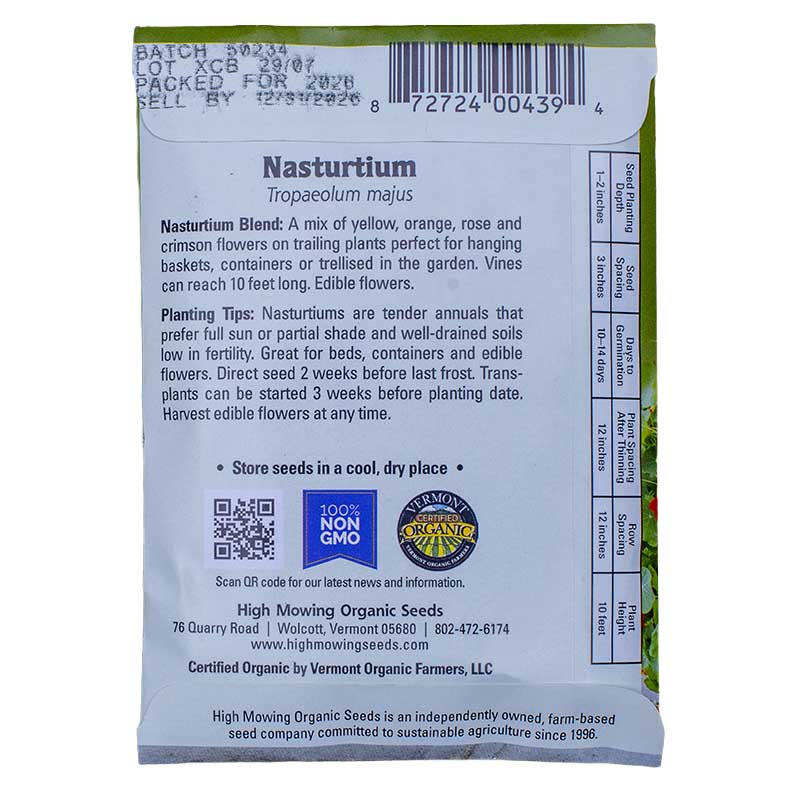 Kid's Garden 5 Seeds Packets (Organic)