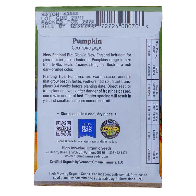 Kid's Garden 5 Seeds Packets (Organic)