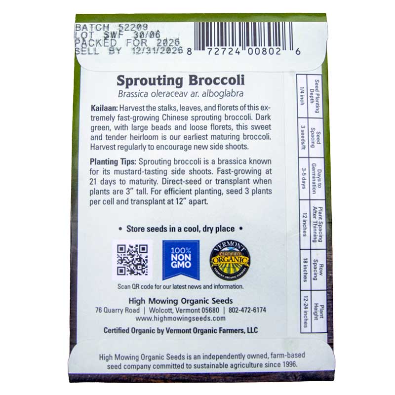 Kailaan Broccoli Seeds (Organic)
