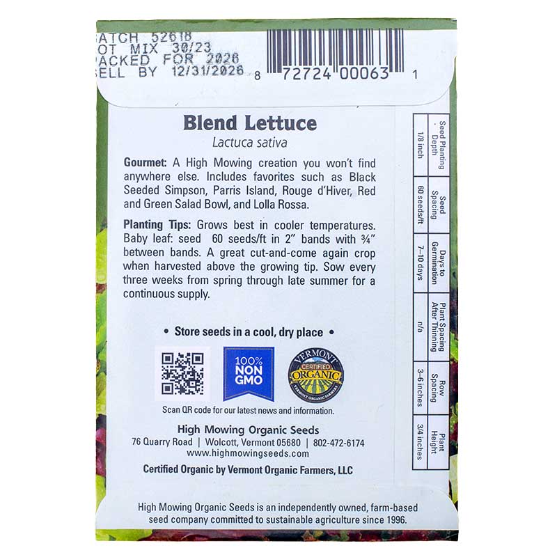 Easy Salad Greens 3 Seeds Packets (Organic)