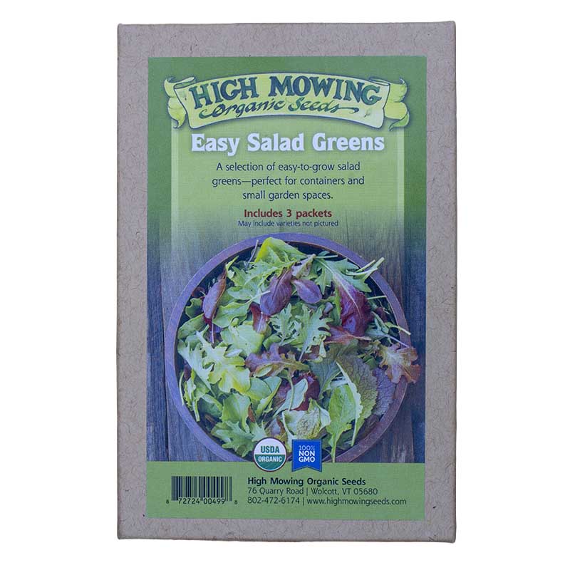 Easy Salad Greens 3 Seeds Packets (Organic)