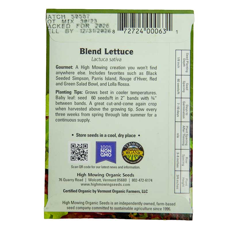 Container Garden 6 Seeds Packets (Organic)