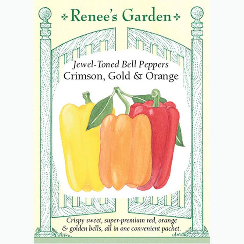 Jewel Toned Crimson, Gold, & Orange Bell Pepper Seed Mix