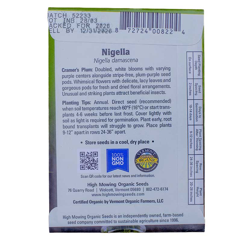 Bouquet Garden 5 Seeds Packets (Organic)