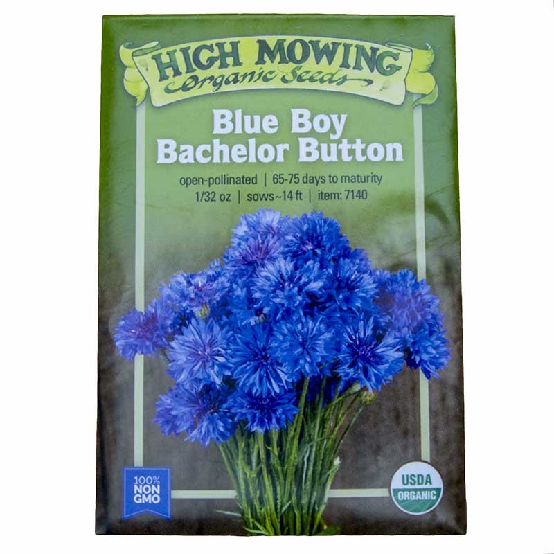 Blue Boy Bachelor Button Seeds (Organic)
