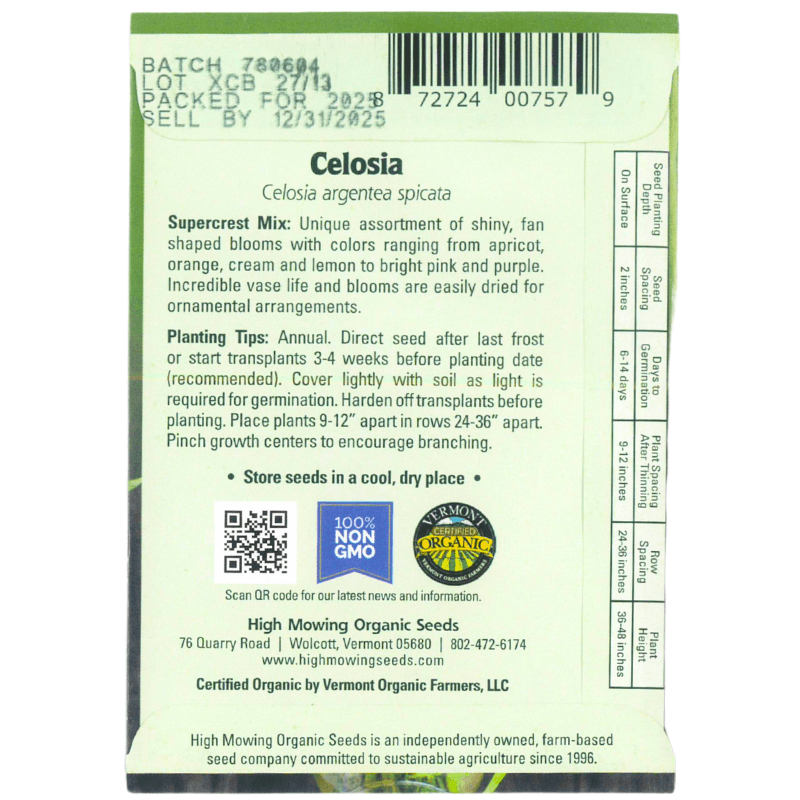 Supercrest Celosia (Organic)