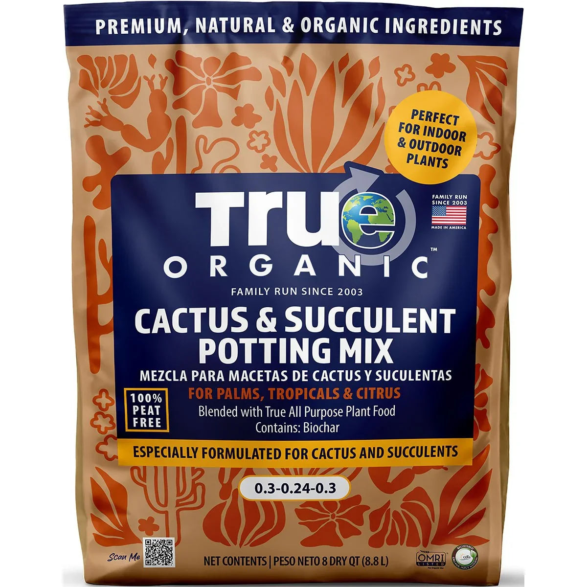 True Organic - Cactus & Succulent Potting Mix 8qt