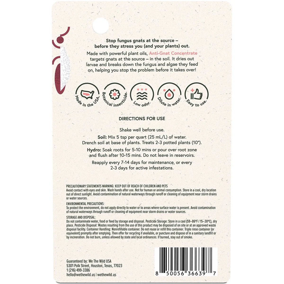 We The Wild - Anti-Gnat Pest Prevention Drops