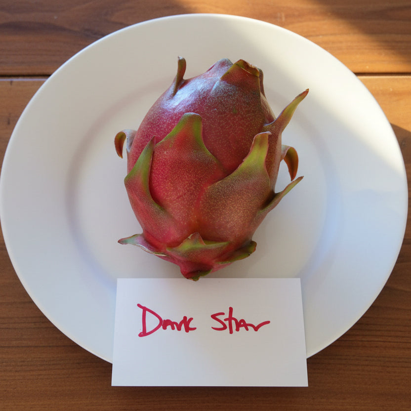 Organic Dark Star 9-S Dragon Fruit Cuttings